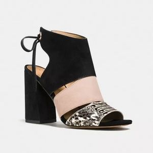 Coach Minetta Land Snake/Suede heels (Size 10)